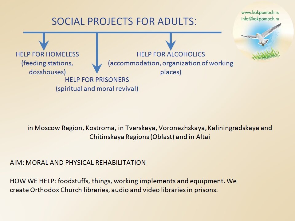 SOCIAL PROJECTS FOR ADULTS